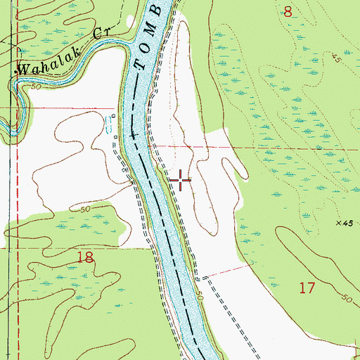 Topographic Map of Democrat (historical), AL