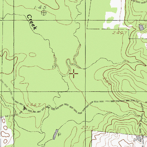 Topographic Map of Salt Creek, TX