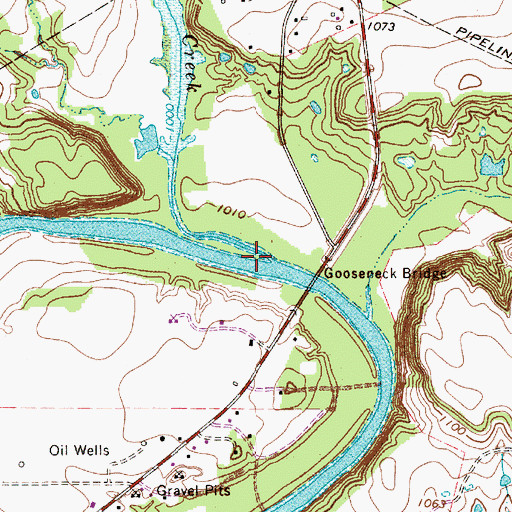 Topographic Map of Salt Creek, TX