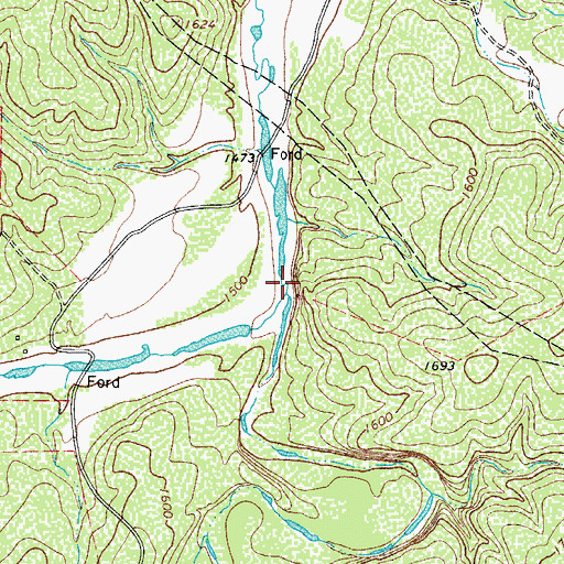 Topographic Map of Salt Creek, TX