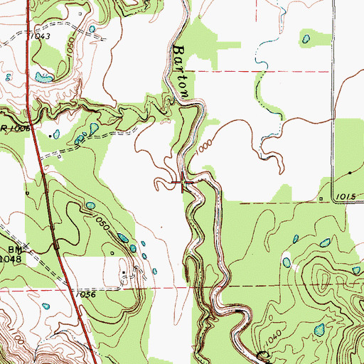 Topographic Map of Salt Creek, TX