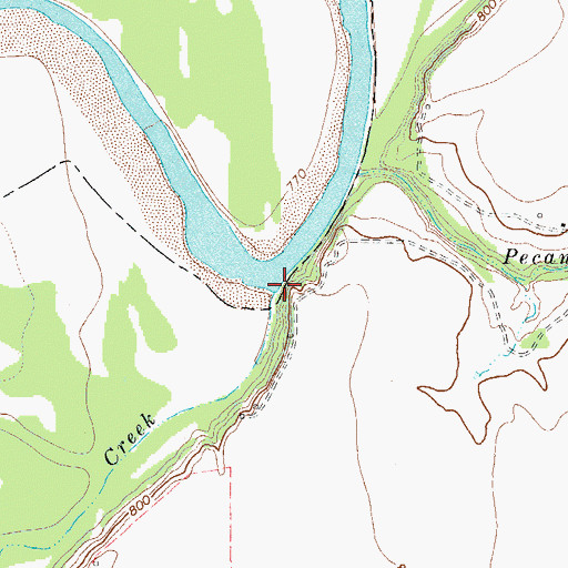 Topographic Map of Salt Creek, TX
