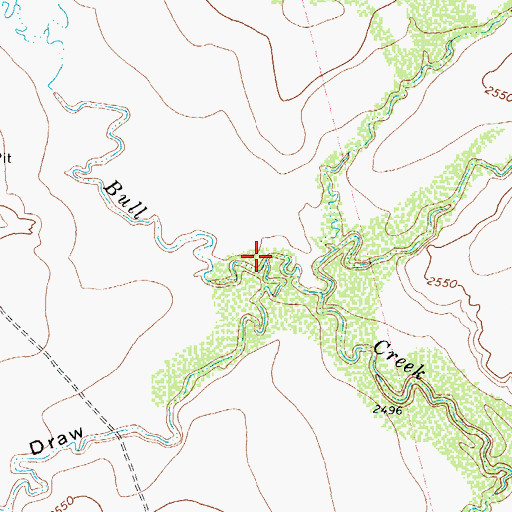 Topographic Map of Salt Draw, TX