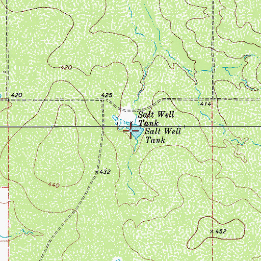Topographic Map of Salt Well Tank, TX