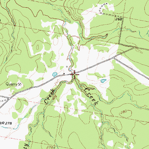 Topographic Map of Salty Creek, TX