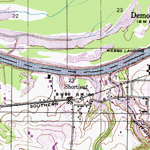 Topographic Map of Demopolis Lower Landing (historical), AL