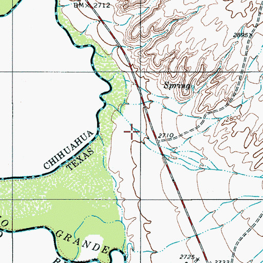 Topographic Map of San Antonio Canyon, TX