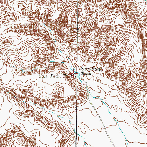Topographic Map of San Juan Tank, TX