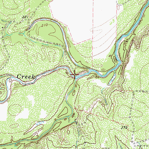 Topographic Map of San Miguel Creek, TX