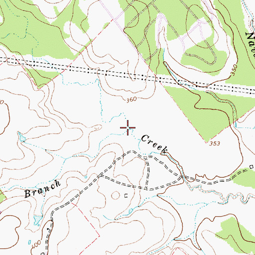 Topographic Map of Sand Branch, TX