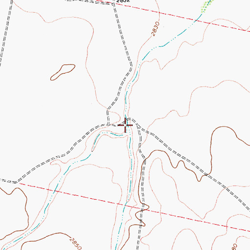 Topographic Map of Sandia Creek, TX