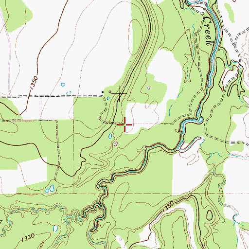 Topographic Map of Sandy Creek, TX