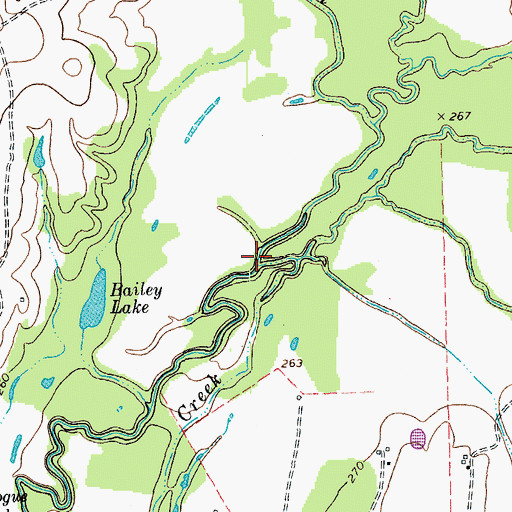 Topographic Map of Sandy Fork, TX