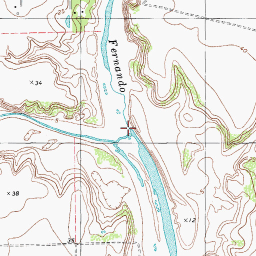 Topographic Map of Santa Gertrudis Creek, TX