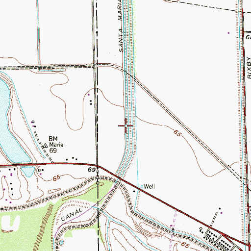 Topographic Map of Santa Maria Main Canal, TX
