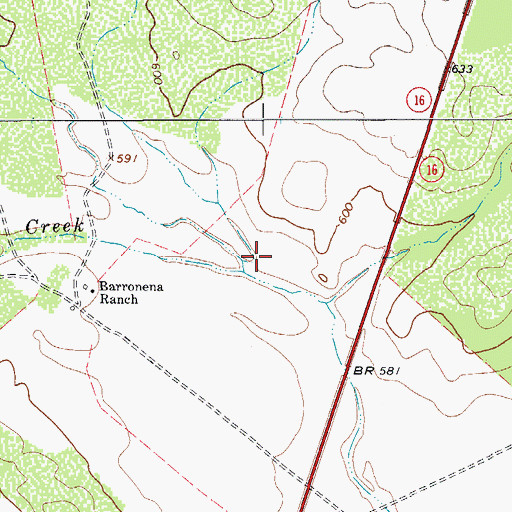 Topographic Map of Santonino Creek, TX