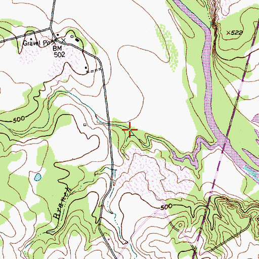 Topographic Map of Schoolhouse Branch, TX