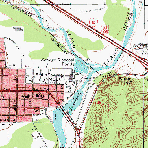 Topographic Map of Schrier Park, TX