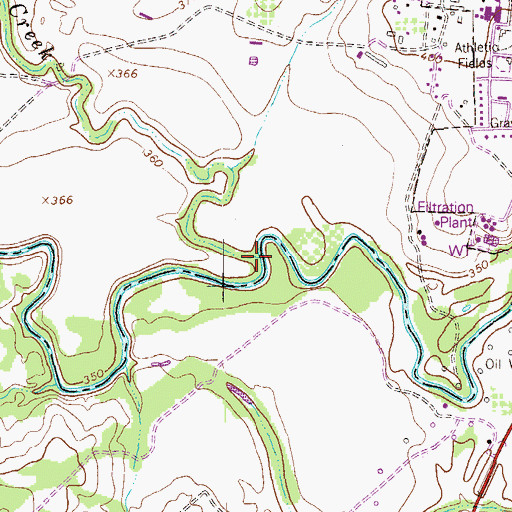 Topographic Map of Seals Creek, TX