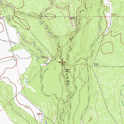 Topographic Map of Seco Creek, TX