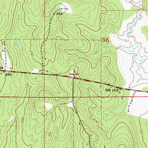 Topographic Map of Goose Creek School (historical), AL