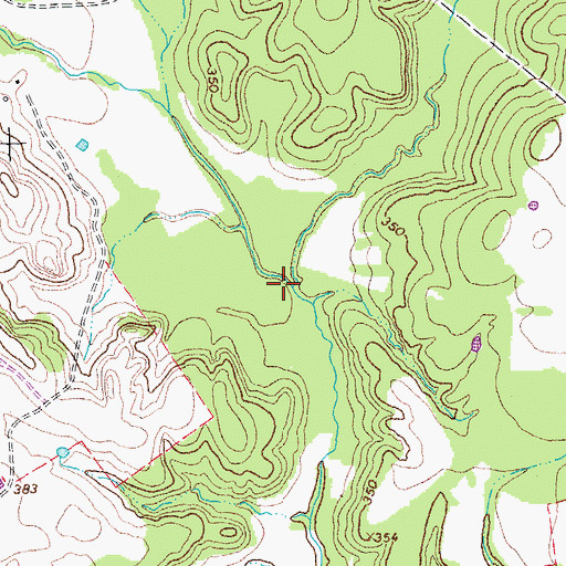 Topographic Map of Self Creek, TX