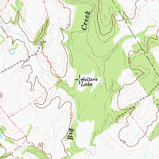 Topographic Map of Sellers Lake, TX