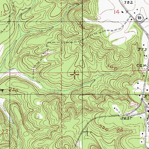Topographic Map of Grays Landing (historical), AL