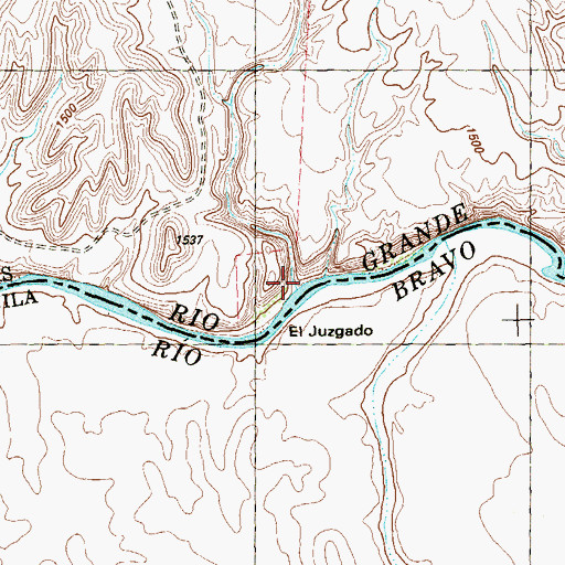 Topographic Map of Shafter Canyon, TX