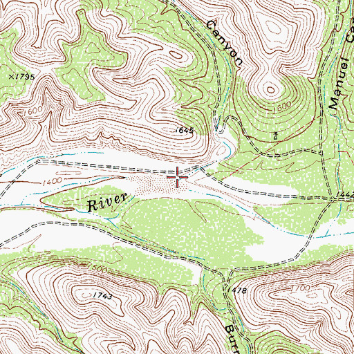 Topographic Map of Sheep Camp Canyon, TX