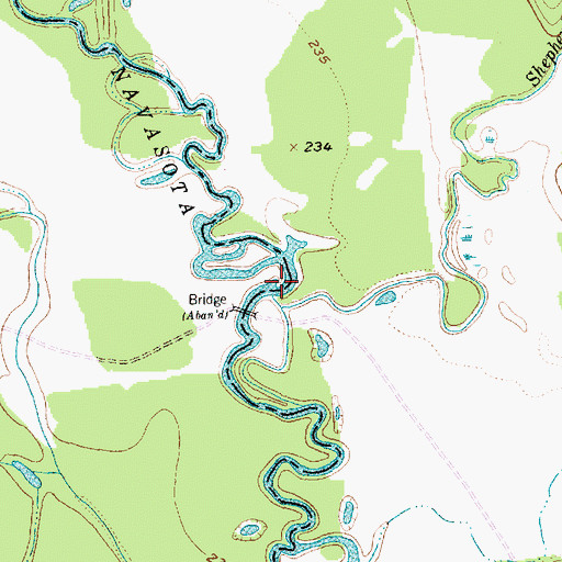 Topographic Map of Shepherd Creek, TX