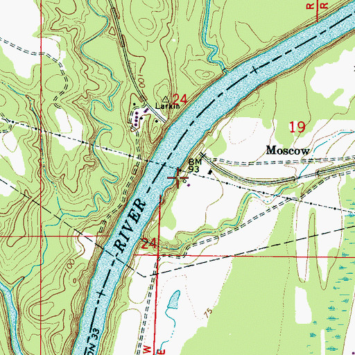 Topographic Map of Hearts Upper Landing, AL