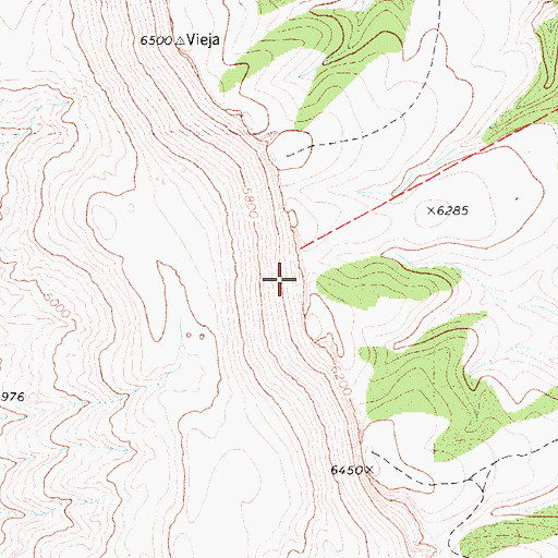 Topographic Map of Sierra Vieja, TX