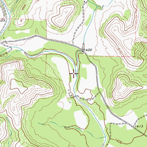 Topographic Map of Silver Creek, TX