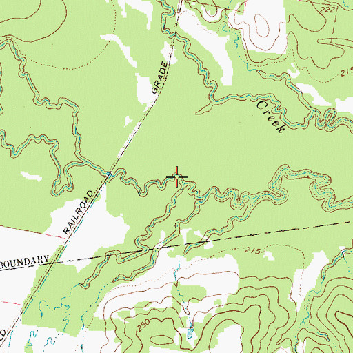 Topographic Map of Simes Creek, TX