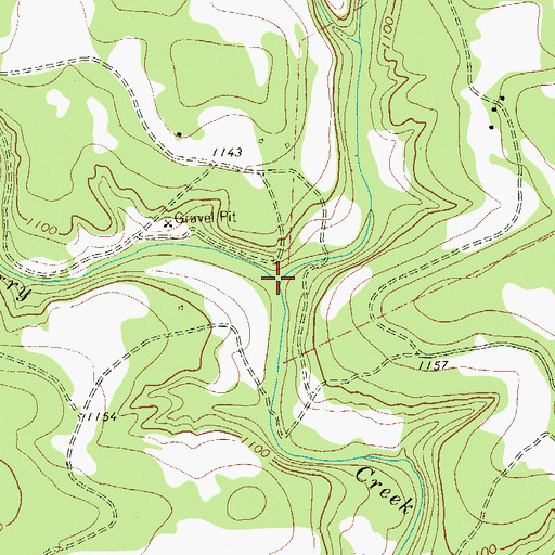 Topographic Map of Simmons Creek, TX