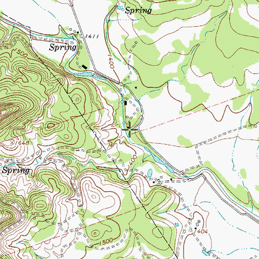 Topographic Map of Simpson Creek, TX