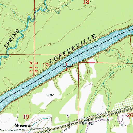 Topographic Map of Indian Queen Bar, AL