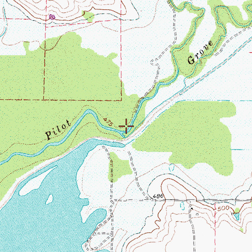 Topographic Map of Sister Grove Creek, TX