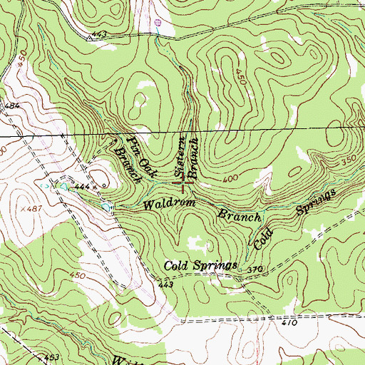 Topographic Map of Sistern Branch, TX