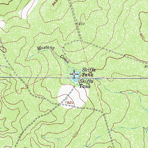 Topographic Map of Skiffa Tank, TX