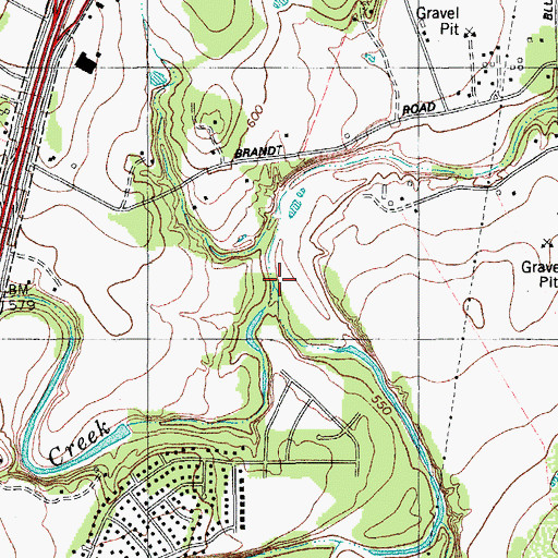 Topographic Map of Slaughter Creek, TX