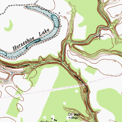 Topographic Map of Snake Creek, TX