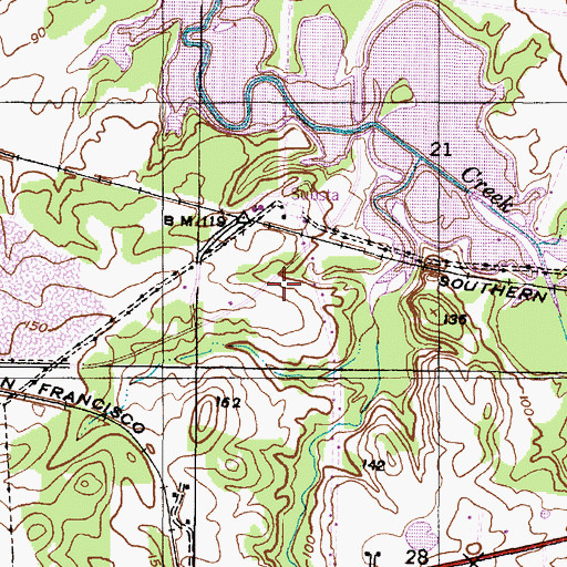 Topographic Map of Knoxwood, AL