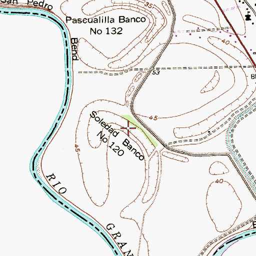 Topographic Map of Soledad Banco Number 120, TX