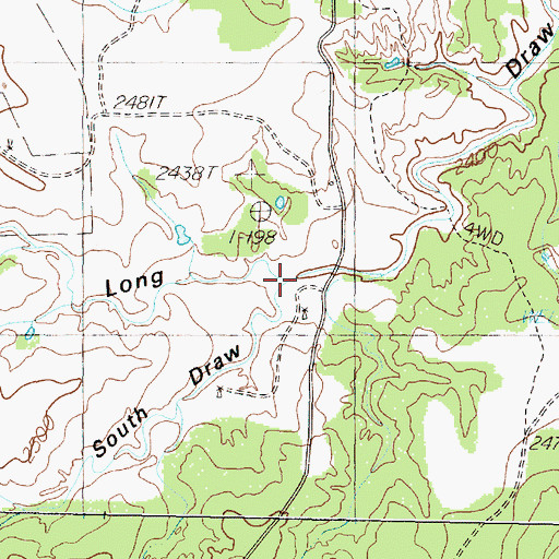 Topographic Map of South Draw, TX