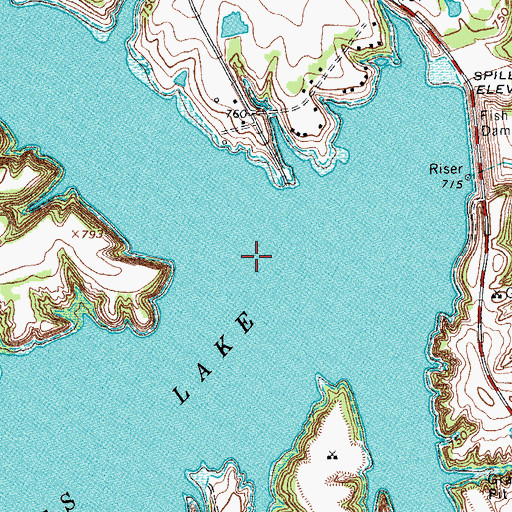 Topographic Map of South Fish Creek, TX