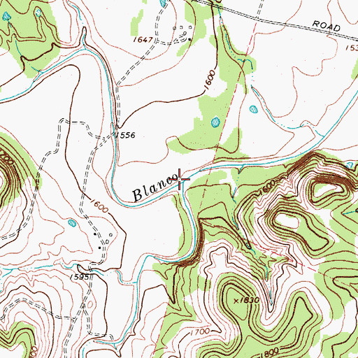 Topographic Map of South Fork Blanco River, TX