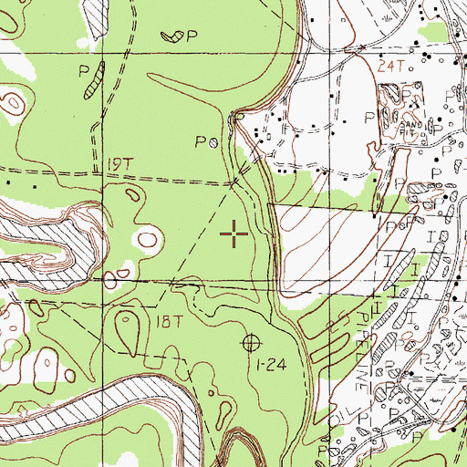 Topographic Map of South Liberty Oil Field, TX