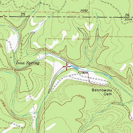 Topographic Map of South Saline Creek, TX